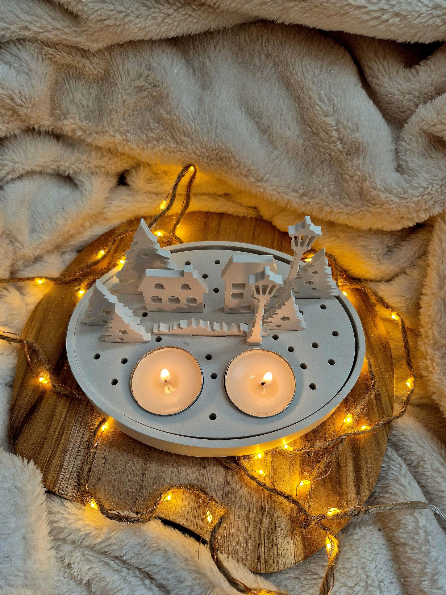 Teelichthalter „Winterdorf“