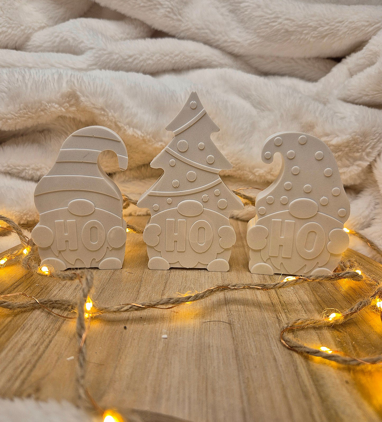 Dekofiguren „Ho Ho Trio“ – Drei Freunde, ein Weihnachtsgruß