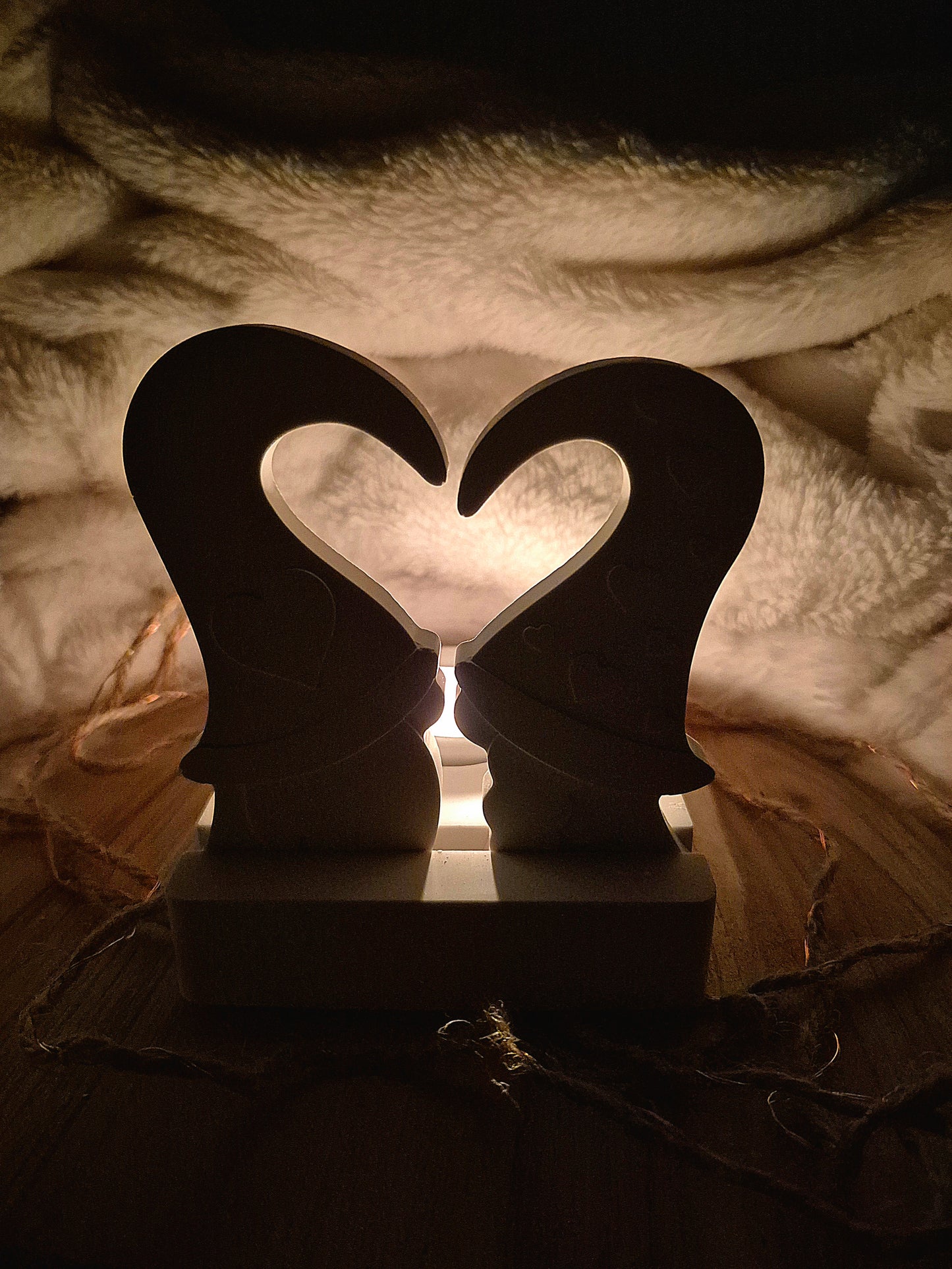 Romantischer Teelichthalter „Herzwichtel“