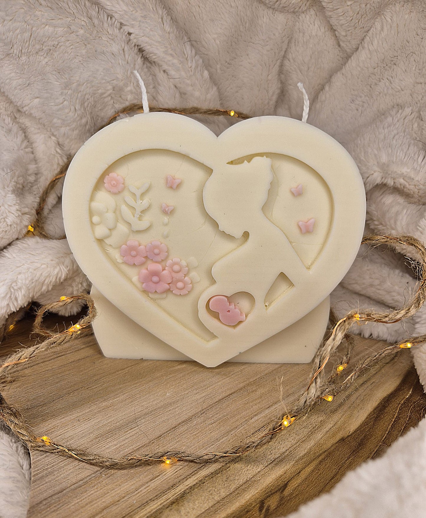 Schwangerschafts-Herzkerzen