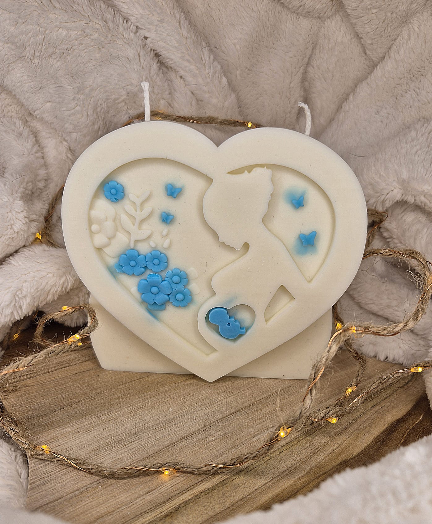 Schwangerschafts-Herzkerzen