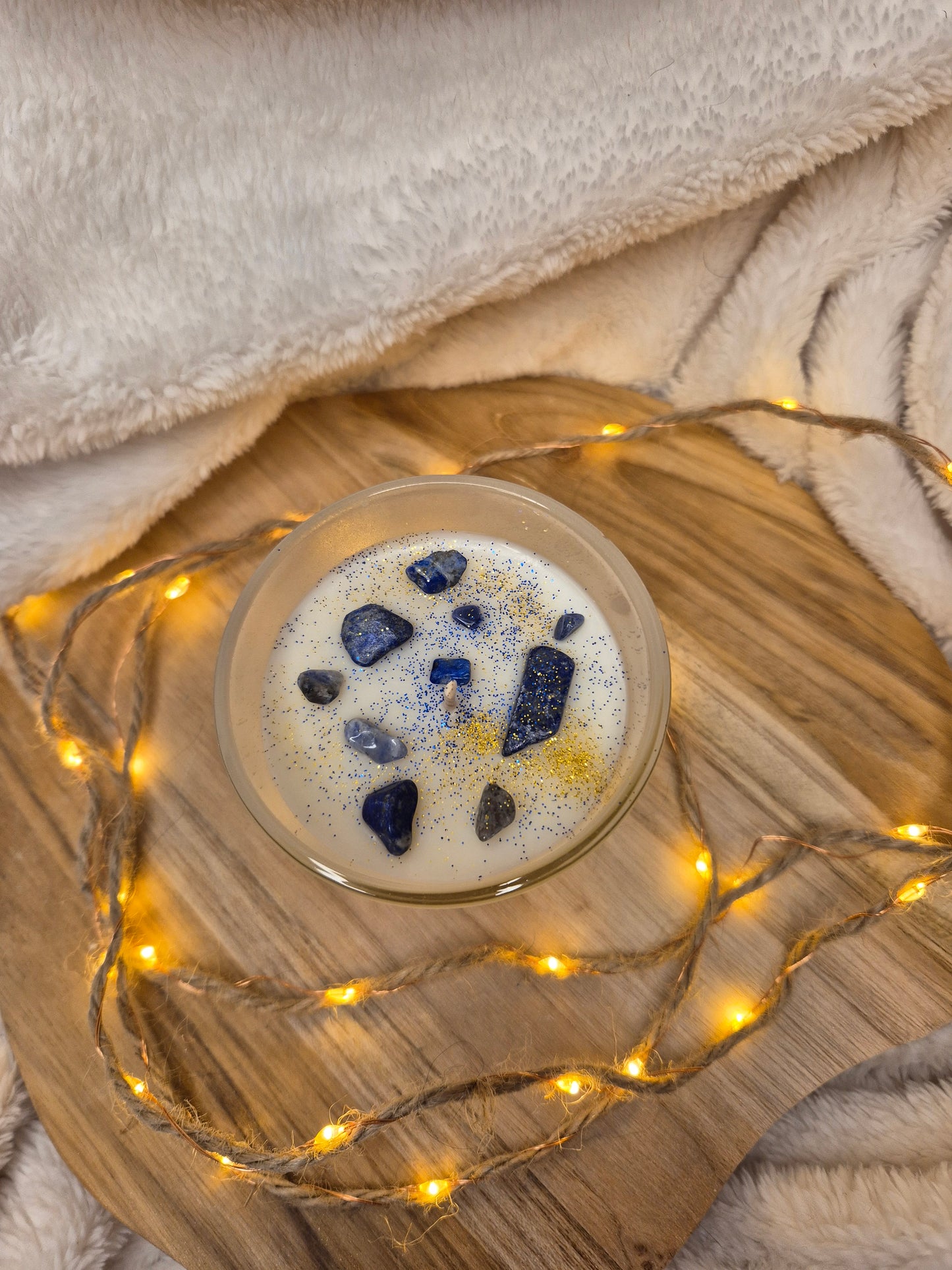 Edelstein Kerze Blau