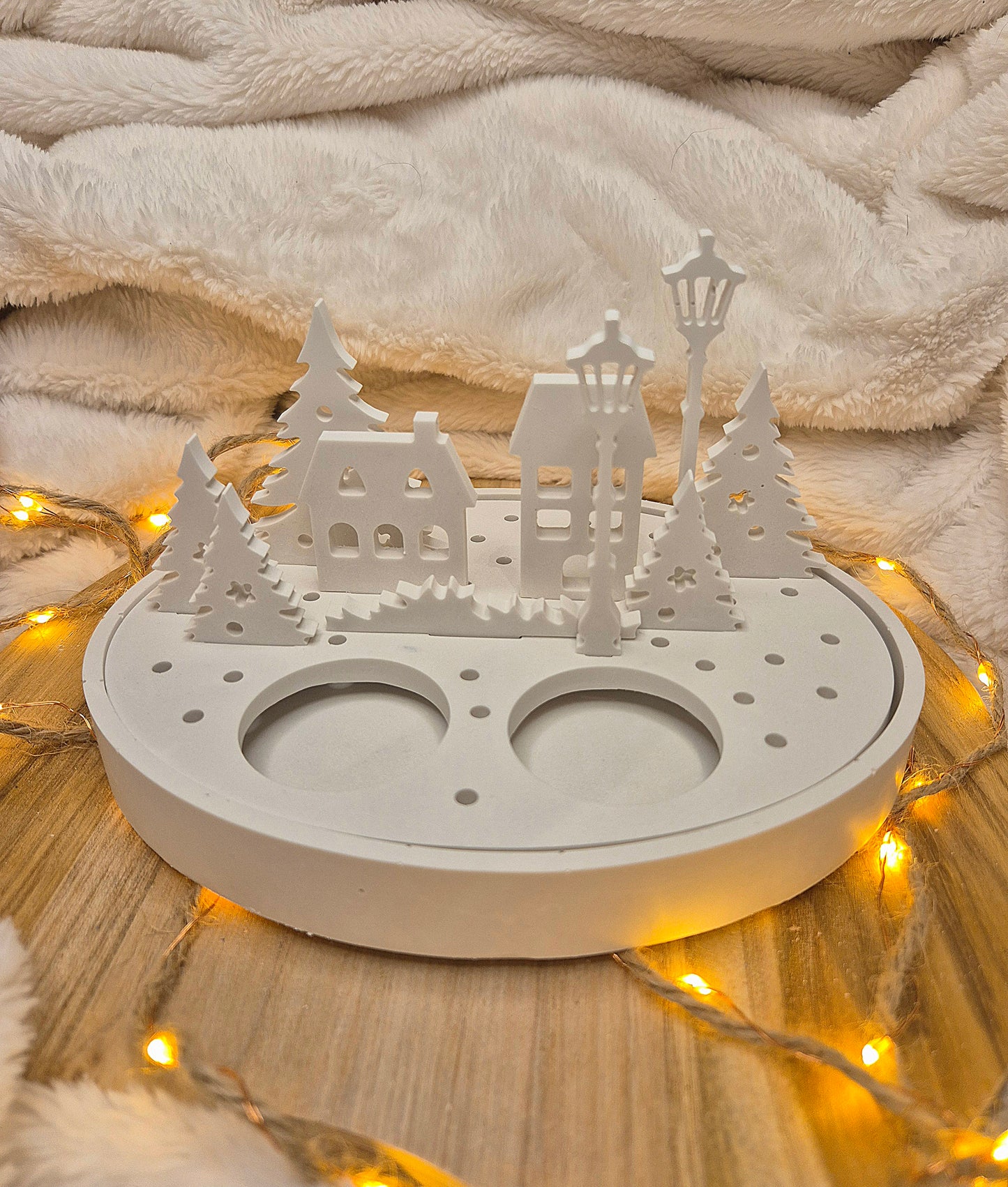 Teelichthalter „Winterdorf“