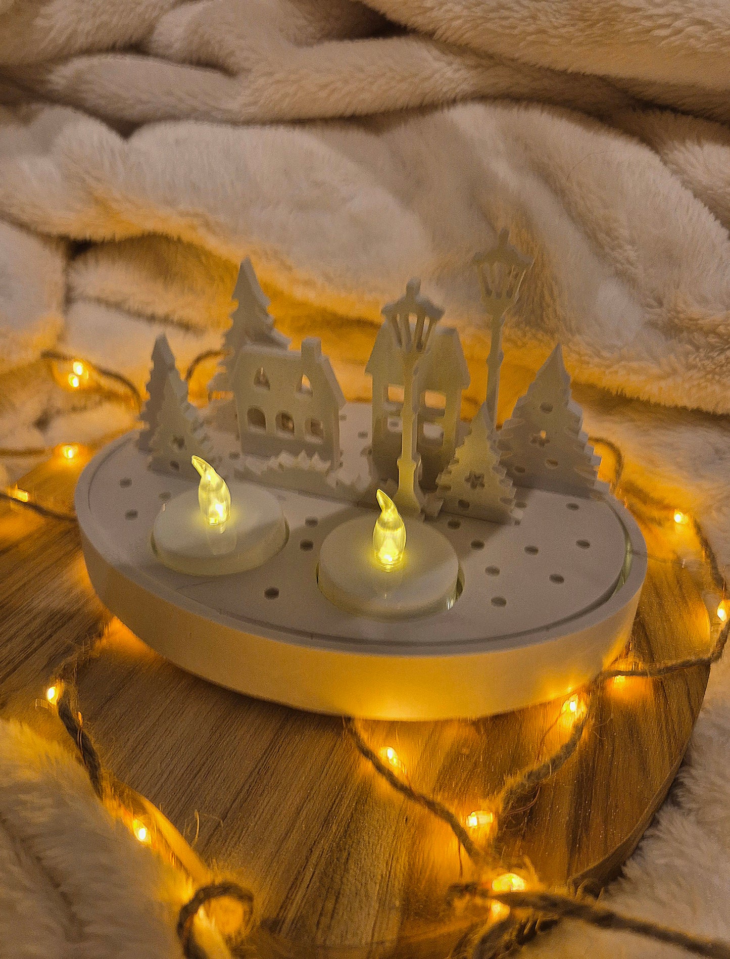 Teelichthalter „Winterdorf“