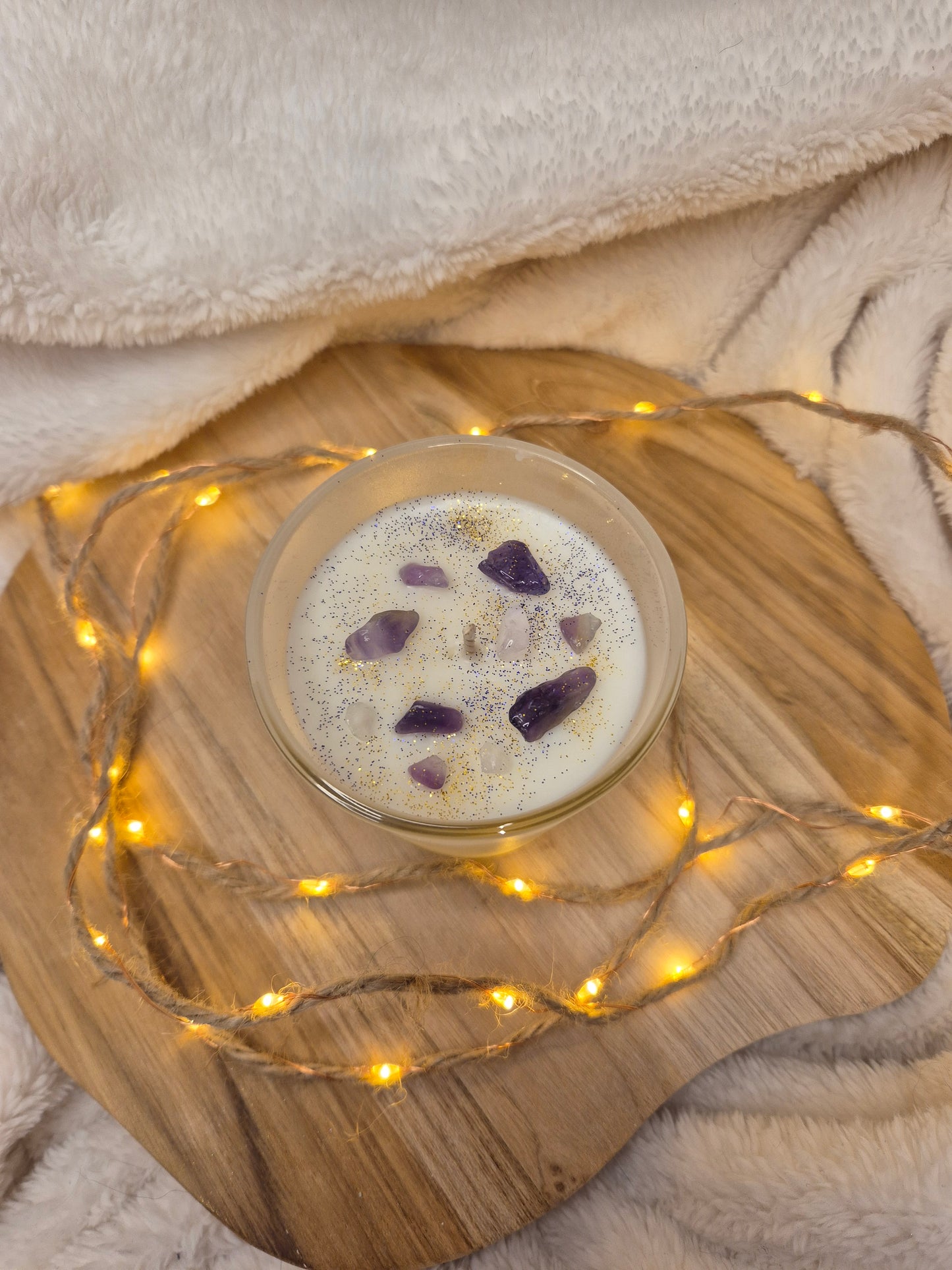 Edelstein Kerze Lila