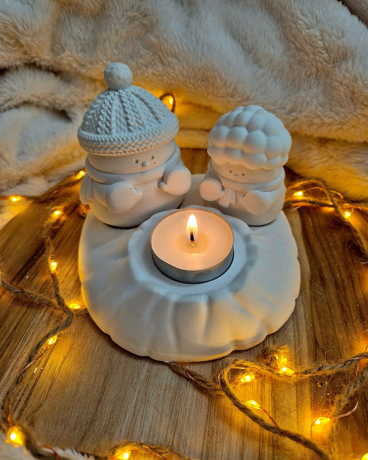 Teelichthalter „Winterfreunde“ – Wärme fürs Herz
