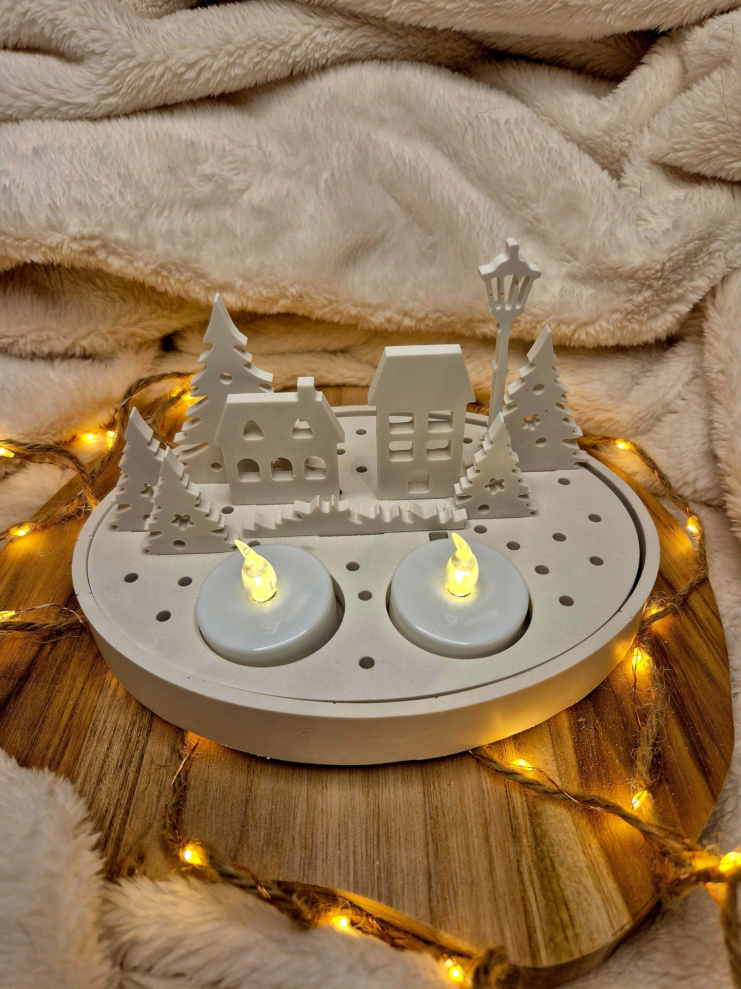 Teelichthalter „Winterdorf“