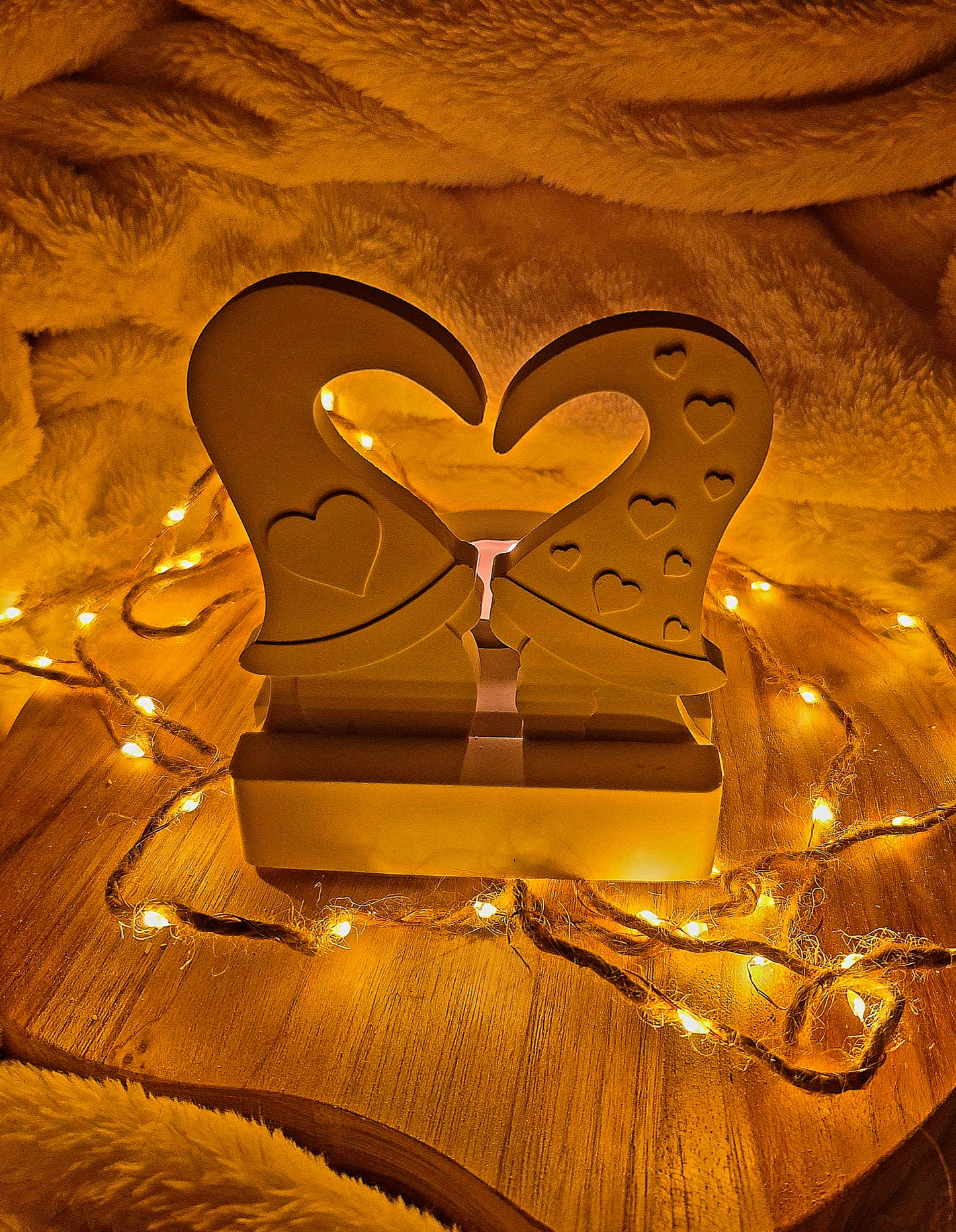 Romantischer Teelichthalter „Herzwichtel“