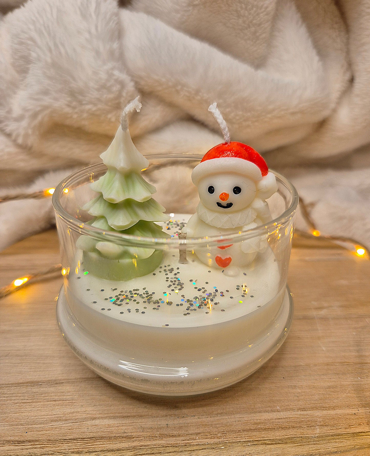 Winterzauber im Glas – Schneemann & Baum