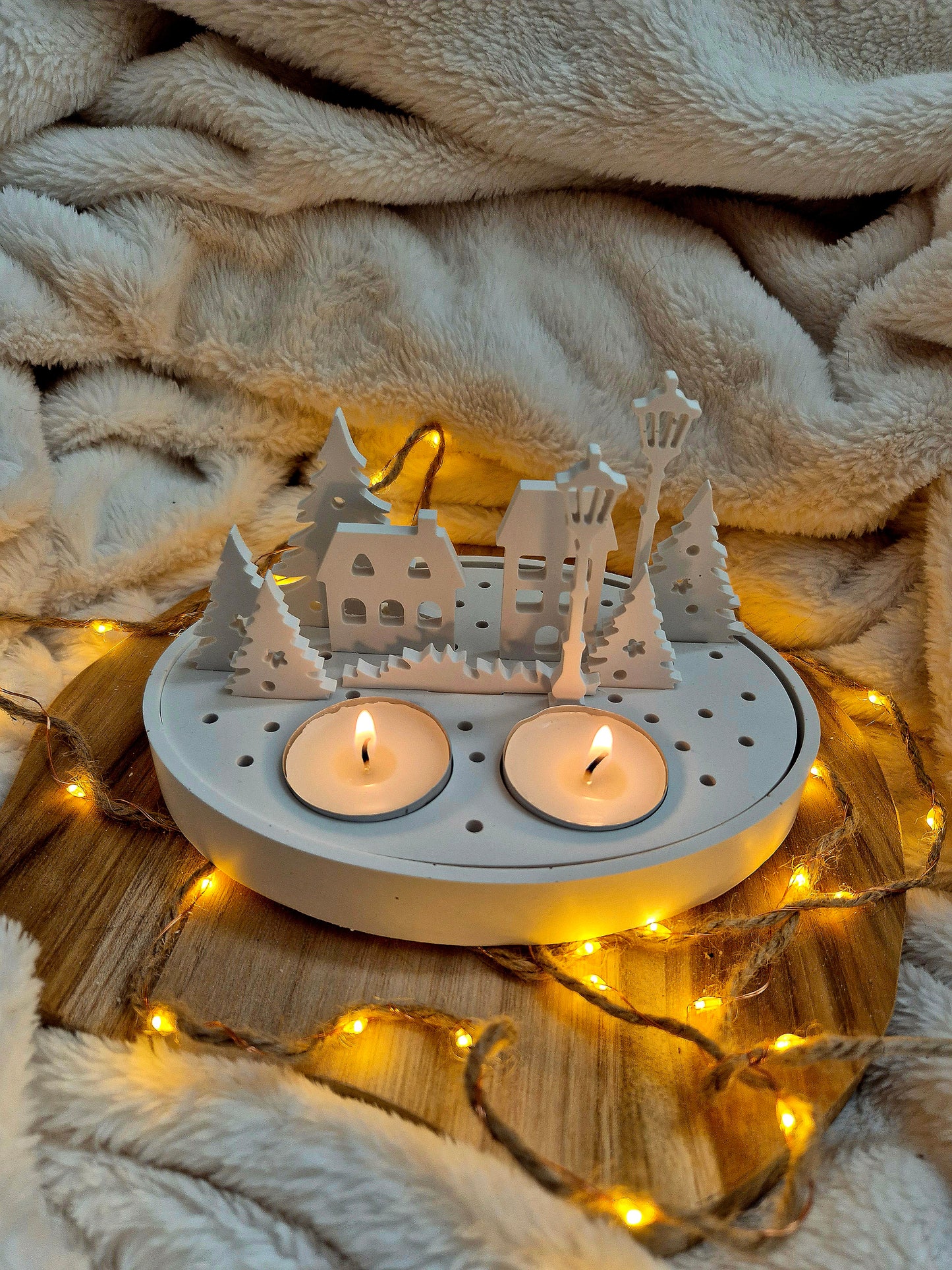 Teelichthalter „Winterdorf“